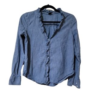 GAP DENIM Women's Raffle Neck Top XS